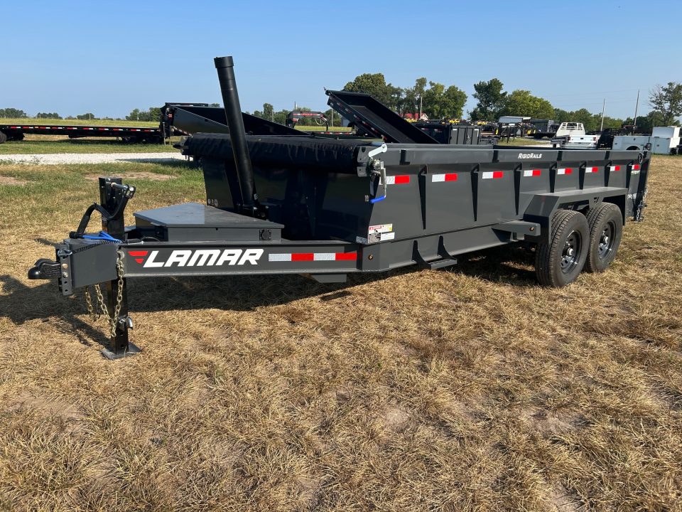 New 2027 Lamar 83x16 Tandem 14K Telescopic Dump w/ 2' Sides & 7 Gauge Floor