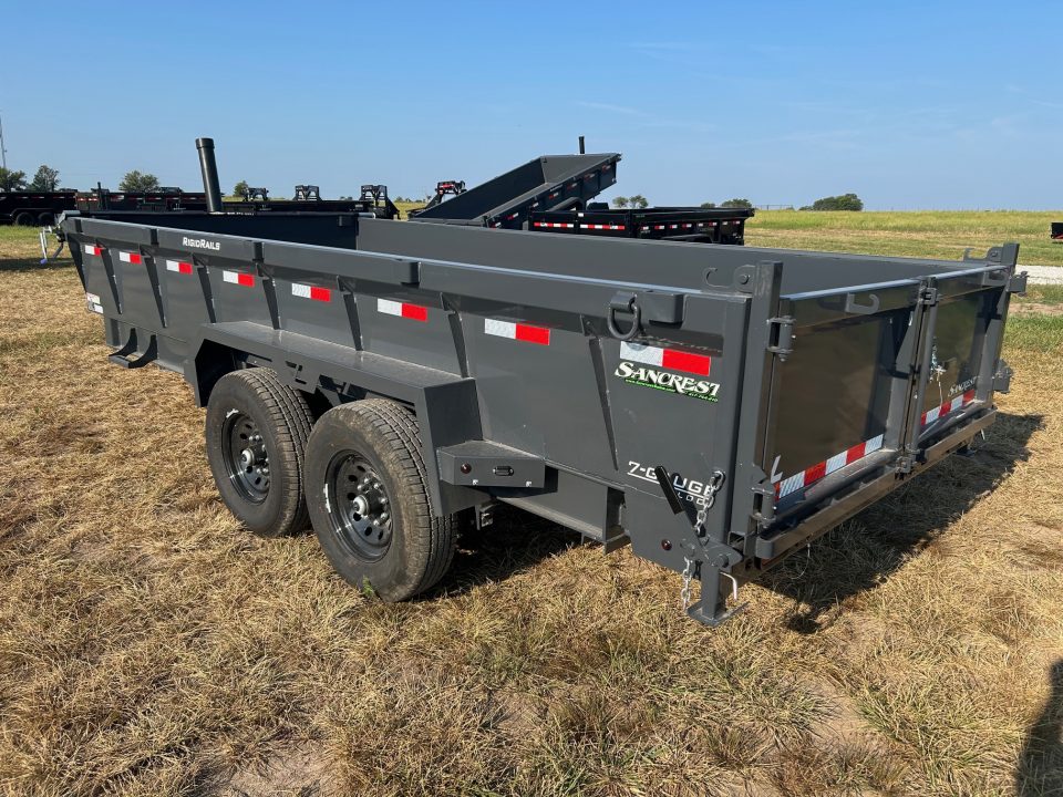 New 2027 Lamar 83x16 Tandem 14K Telescopic Dump w/ 2' Sides & 7 Gauge Floor