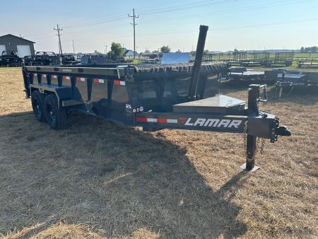 New 2027 Lamar 83x16 Tandem 14K Telescopic Dump w/ 2' Sides & 7 Gauge Floor
