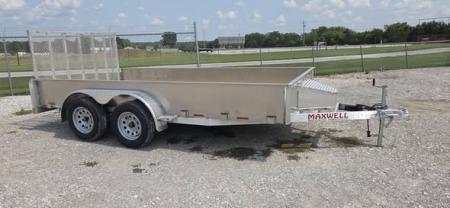 New 2027 Maxwell 83x14 ALUMINUM Solid Side Utility Trailer