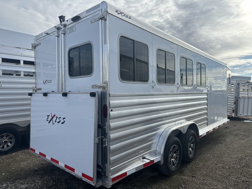 Used 2022 Exiss Trailers 4 Horse Stock / Stock Combo Trailer