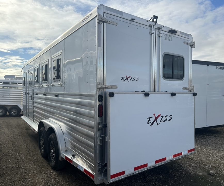 Used 2022 Exiss Trailers 4 Horse Stock / Stock Combo Trailer