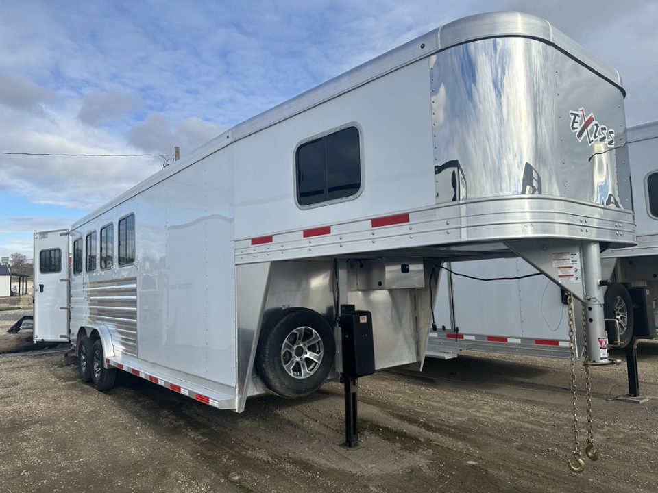 Used 2022 Exiss Trailers 4 Horse Stock / Stock Combo Trailer