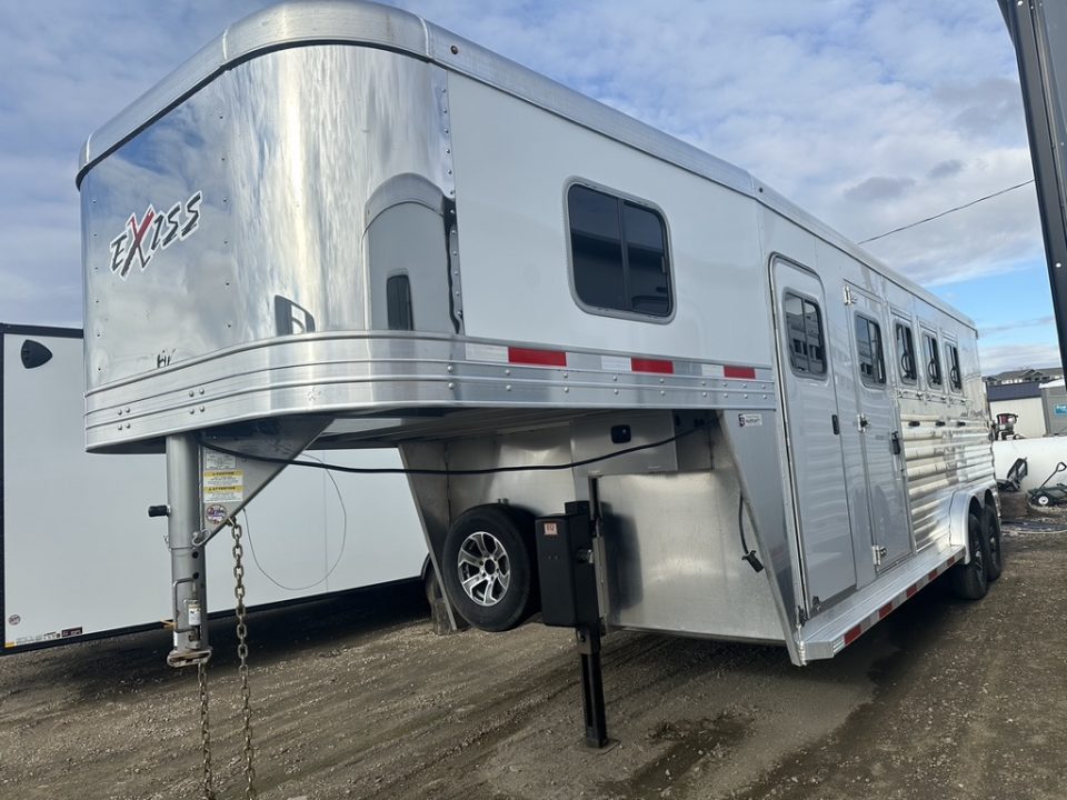 Used 2022 Exiss Trailers 4 Horse Stock / Stock Combo Trailer