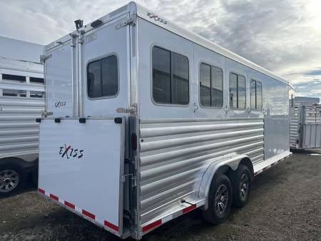 Used 2022 Exiss Trailers 4 Horse Stock / Stock Combo Trailer