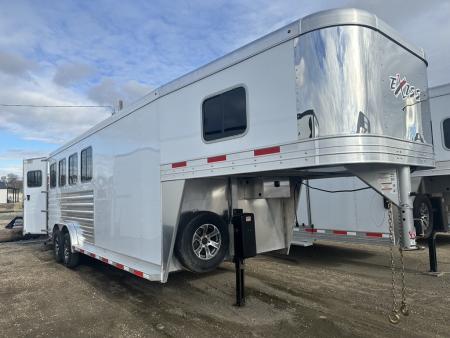 Used 2022 Exiss Trailers 4 Horse Stock / Stock Combo Trailer