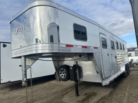 Used 2022 Exiss Trailers 4 Horse Stock / Stock Combo Trailer