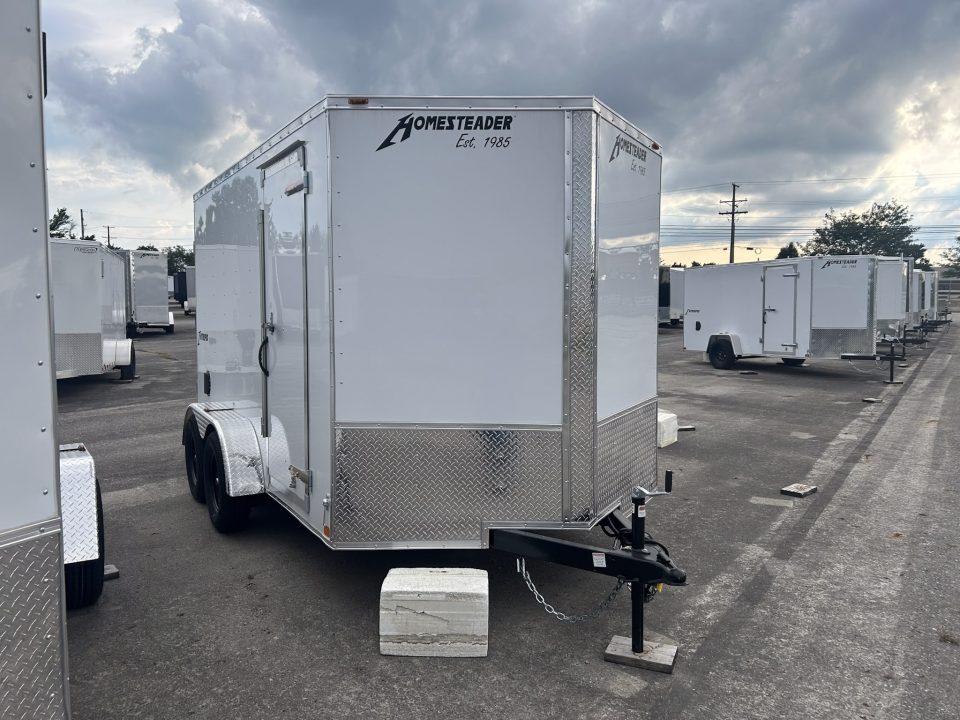New 2027 Homesteader Trailer 7 X 12 FT TANDEM AXLE  INTREPID CARGO TRAILER WITH DOUBLE REAR DOORS 7 FT INTERIOR HEIGHT