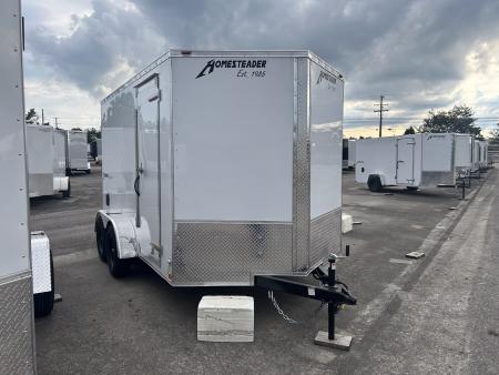 New 2027 Homesteader Trailer 7 X 12 FT TANDEM AXLE  INTREPID CARGO TRAILER WITH DOUBLE REAR DOORS 6 FT 6IN INTERIOR HEIGHT