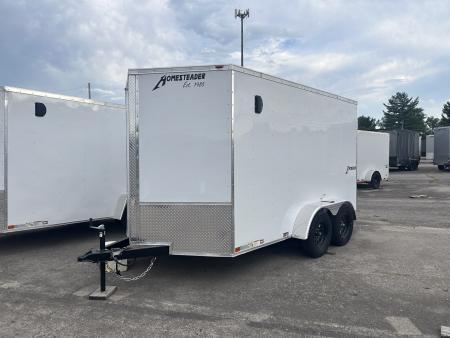 New 2027 Homesteader Trailer 7 X 12 FT TANDEM AXLE  INTREPID CARGO TRAILER WITH DOUBLE REAR DOORS 7 FT INTERIOR HEIGHT