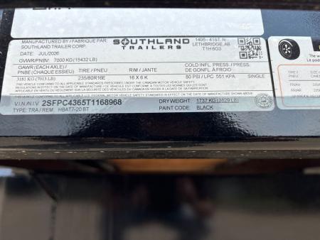 New 2026 SOUTHLAND TRAILER CORP. HBAT7-20BT Utility Trailer