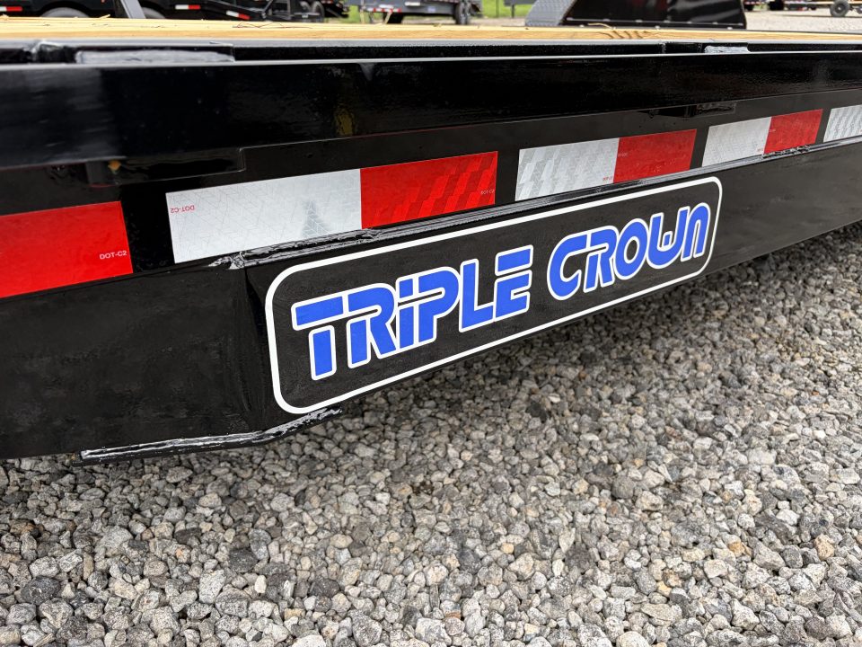 New 2027 Triple Crown 7x24 Heavy Duty Equipment Trailer, EZ Assist MEGA Ramps, 16K GVWR