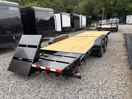 New 2027 Triple Crown 7x24 Heavy Duty Equipment Trailer, EZ Assist MEGA Ramps, 16K GVWR