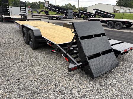 New 2027 Triple Crown 7x24 Heavy Duty Equipment Trailer, EZ Assist MEGA Ramps, 16K GVWR