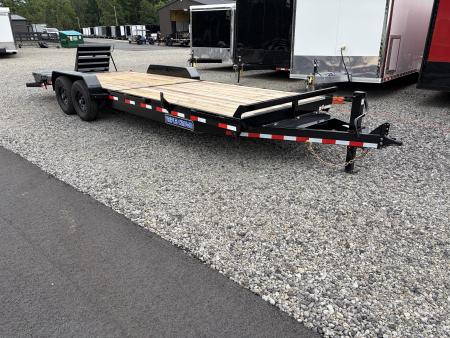 New 2027 Triple Crown 7x24 Heavy Duty Equipment Trailer, EZ Assist MEGA Ramps, 14K GVWR
