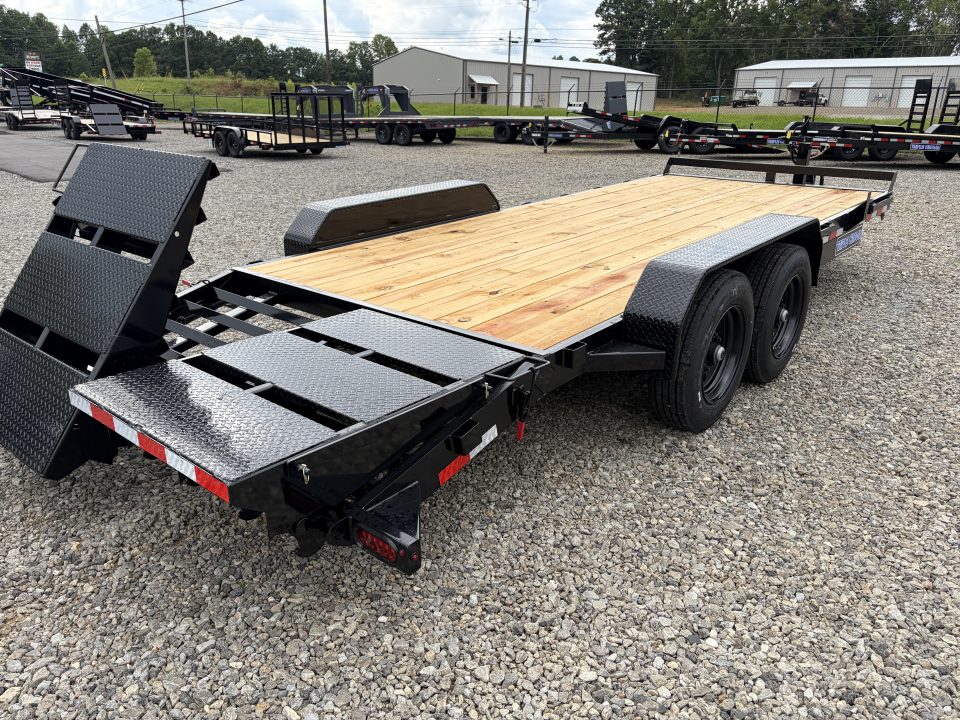 New 2027 Triple Crown 7X20 Equipment Trailer, EZ Assist Mega Ramps, Removable Fender, 16K GVWR