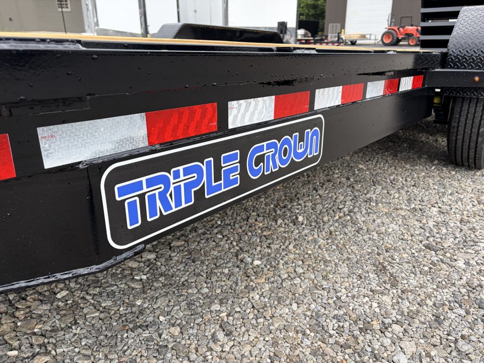 New 2027 Triple Crown 7X20 Equipment Trailer, EZ Assist Mega Ramps, Removable Fender, 16K GVWR