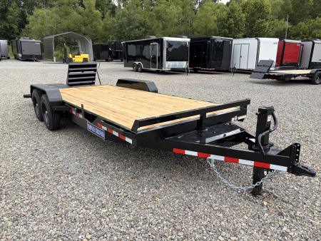 New 2027 Triple Crown 7X20 Equipment Trailer, EZ Assist Mega Ramps, Removable Fender, 16K GVWR