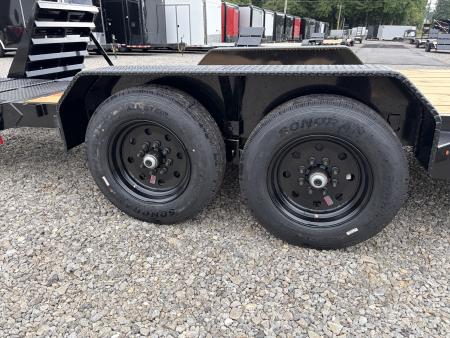 New 2027 Triple Crown 7X20 Equipment Trailer, EZ Assist Mega Ramps, Removable Fender, 16K GVWR