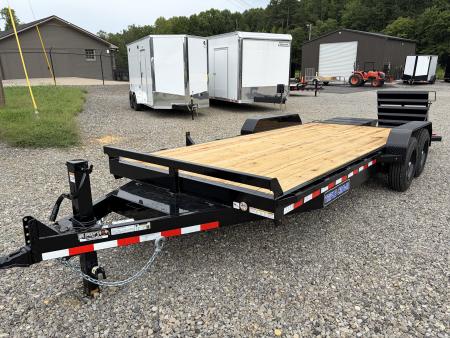 New 2027 Triple Crown 7X20 Equipment Trailer, EZ Assist Mega Ramps, Removable Fender, 16K GVWR
