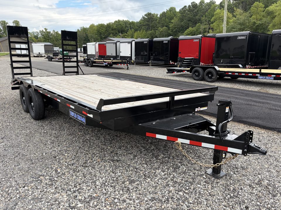 New 2027 Triple Crown 8X20 Heavy Duty Deckover Equipment Trailer, 14K GVWR, 6' Ramps