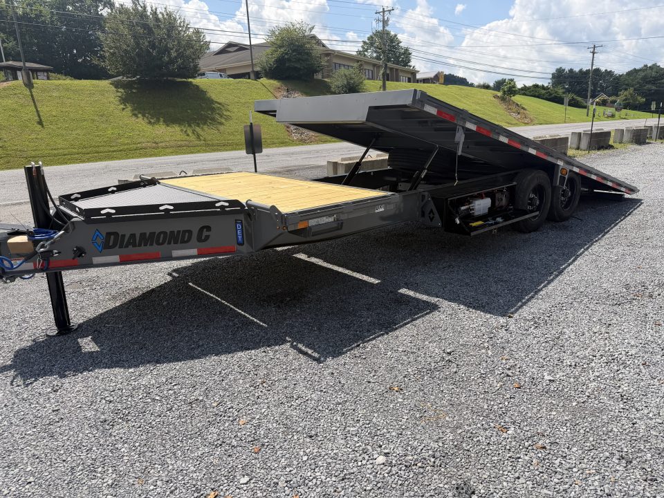 New 2026 Diamond C DET210 DECK OVER POWER TILT TRAILER ** ABS BRAKES** WITH HYDRO JACK & SOLAR CHARGER, WIRELESS REMOTE