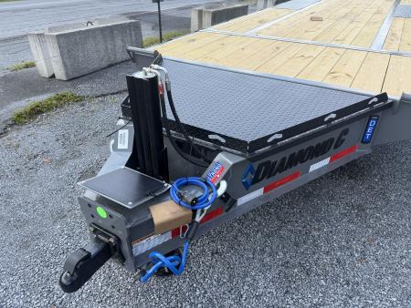New 2026 Diamond C DET210 DECK OVER POWER TILT TRAILER ** ABS BRAKES** WITH HYDRO JACK & SOLAR CHARGER, WIRELESS REMOTE