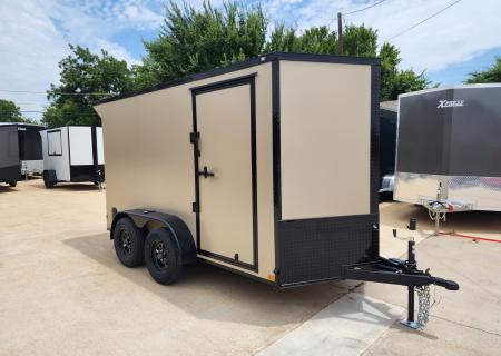 New 2027 New 6x12 TA Screwless Enclosed Trailer | Blackout | Spoiler Package | .08 Polycor | Dexter Axles | El Paso | 1205