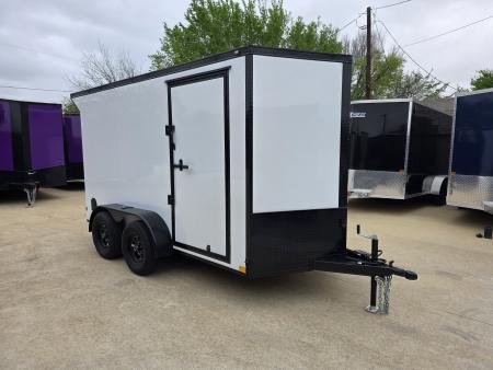 New 2027 New 6x12 TA Screwless Enclosed Trailer | Blackout | Spoiler Package | .08 Polycor | Dexter Axles | El Paso | 1207