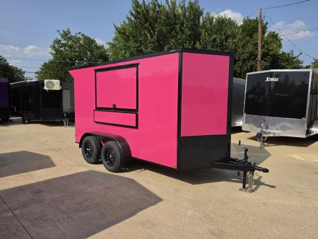 New 2027 New 6x12 TA Screwless Enclosed Vending Trailer | Blackout | Spoiler Package | .08 Polycor | Dexter Axle | 1202