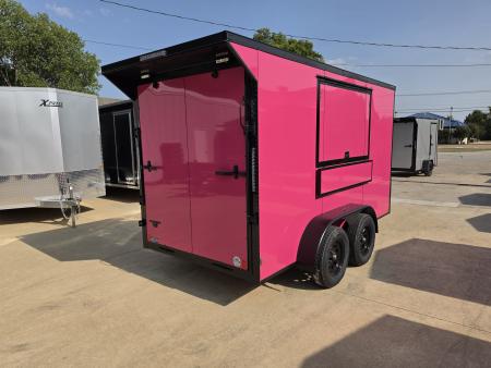New 2027 New 6x12 TA Screwless Enclosed Vending Trailer | Blackout | Spoiler Package | .08 Polycor | Dexter Axle | 1202