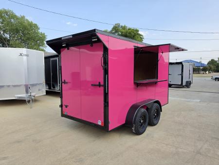 New 2027 New 6x12 TA Screwless Enclosed Vending Trailer | Blackout | Spoiler Package | .08 Polycor | Dexter Axle | 1202