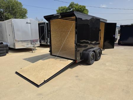 New 2027 New 6x12 TA Semi-Screwless Enclosed Trailer |  Blackout | Spoiler Package  | .08 Polycor | Dexter Axle | 1204
