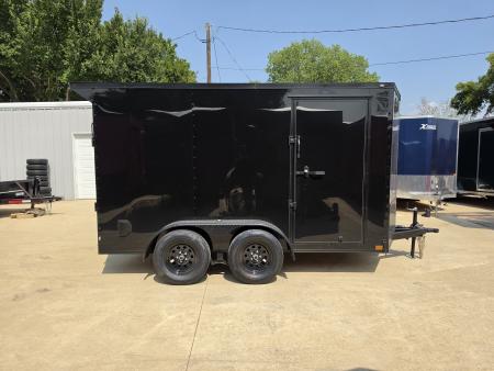 New 2027 New 6x12 TA Semi-Screwless Enclosed Trailer |  Blackout | Spoiler Package  | .08 Polycor | Dexter Axle | 1204