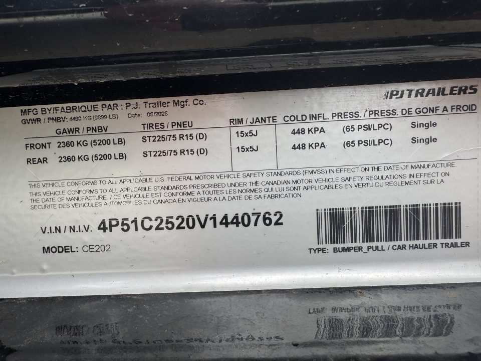 New 2027 PJ Trailers 83" x 20' CE Other