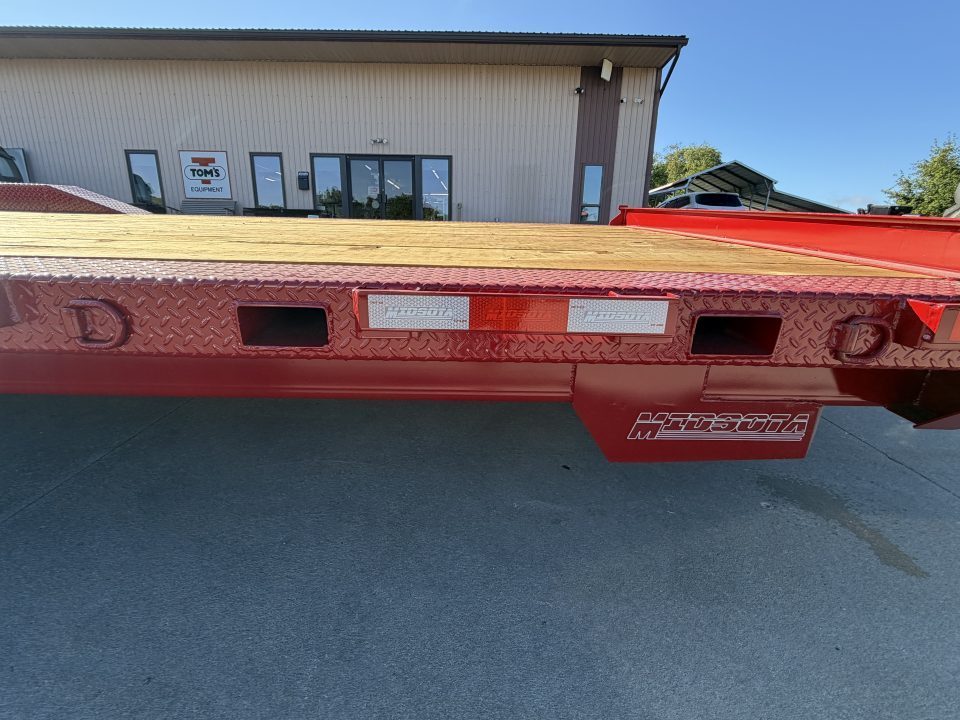 New 2026 Midsota 102"x 22' Equipment Trailer w/ Drive Over Fenders and Wedge Ramps - Red - 17,600# GVWR
