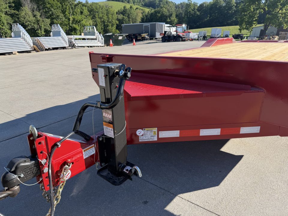 New 2026 Midsota 102"x 22' Equipment Trailer w/ Drive Over Fenders and Wedge Ramps - Red - 17,600# GVWR