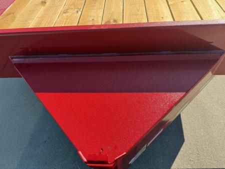 New 2026 Midsota 102"x 22' Equipment Trailer w/ Drive Over Fenders and Wedge Ramps - Red - 17,600# GVWR