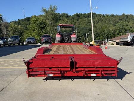 New 2026 Midsota 102"x 22' Equipment Trailer w/ Drive Over Fenders and Wedge Ramps - Red - 17,600# GVWR