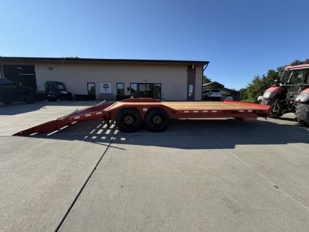 New 2026 Midsota 102"x 22' Equipment Trailer w/ Drive Over Fenders and Wedge Ramps - Red - 17,600# GVWR