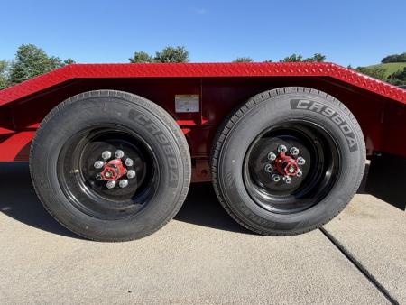 New 2026 Midsota 102"x 22' Equipment Trailer w/ Drive Over Fenders and Wedge Ramps - Red - 17,600# GVWR