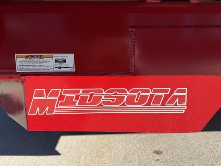 New 2026 Midsota 102"x 22' Equipment Trailer w/ Drive Over Fenders and Wedge Ramps - Red - 17,600# GVWR