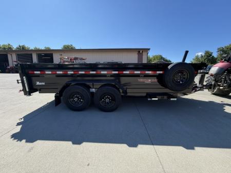 New 2026 Midsota 82  x 16' Versa Dump W/ Telescopic Cylinder - Hydraulic Jack (Spare Tire/Ramps/Tarp Included) - Black - 17,500# GVWR