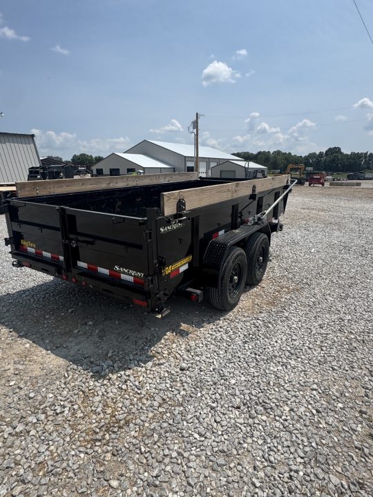 Used 2025 Big Tex Trailers 14XD TANDEM DUMP W/ 24" SIDES/ 7GA FLOOR/ SLIDE IN RAMPS/ 83X14 Dump Trailer