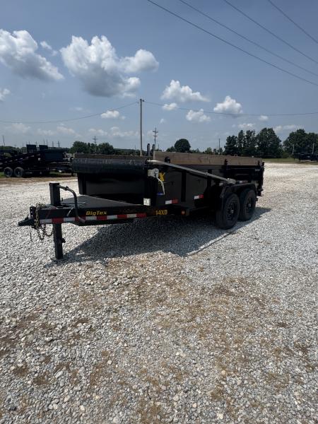 Used 2025 Big Tex Trailers 14XD TANDEM DUMP W/ 24" SIDES/ 7GA FLOOR/ SLIDE IN RAMPS/ 83X14 Dump Trailer