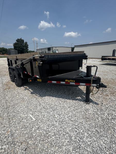 Used 2025 Big Tex Trailers 14XD TANDEM DUMP W/ 24" SIDES/ 7GA FLOOR/ SLIDE IN RAMPS/ 83X14 Dump Trailer