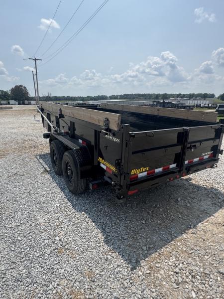 Used 2025 Big Tex Trailers 14XD TANDEM DUMP W/ 24" SIDES/ 7GA FLOOR/ SLIDE IN RAMPS/ 83X14 Dump Trailer