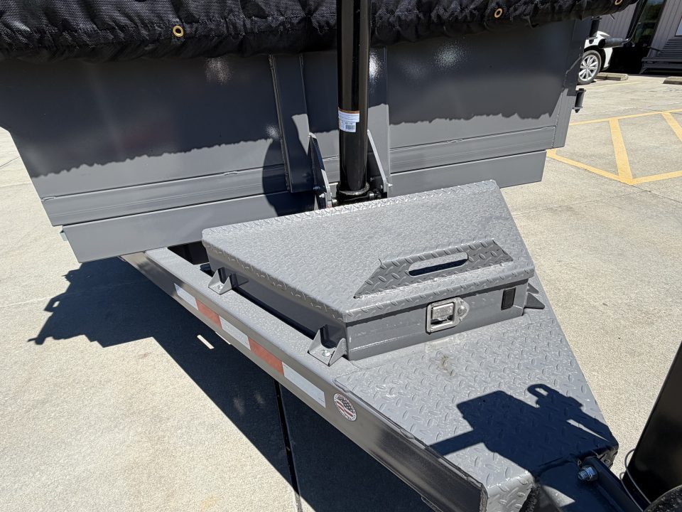 New 2026 Midsota 82"x 14' Versa Dump W/ Telescopic Cylinder - Side Swing Door - Charcoal Gray - (Ramps/Tarp) - 15,400# GVWR
