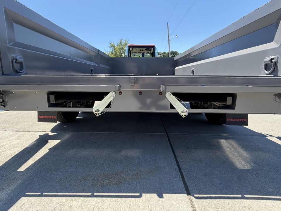 New 2026 Midsota 82"x 14' Versa Dump W/ Telescopic Cylinder - Side Swing Door - Charcoal Gray - (Ramps/Tarp) - 15,400# GVWR