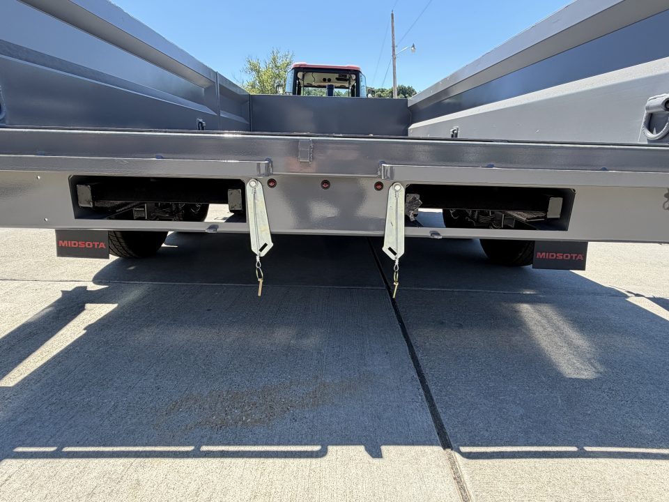 New 2026 Midsota 82"x 14' Versa Dump W/ Telescopic Cylinder - Side Swing Door - Charcoal Gray - (Ramps/Tarp) - 15,400# GVWR